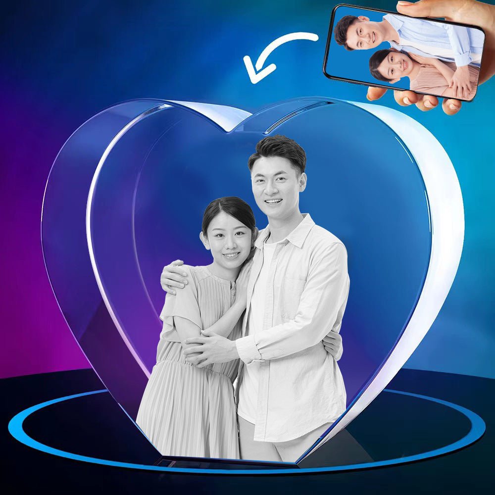 3D modeling crystal interior engraving Pujiang laser-printed three-dimensional portrait ornament gift - EverLume