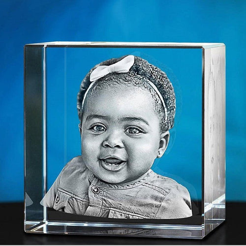 3D modeling crystal interior engraving Pujiang laser-printed three-dimensional portrait ornament gift - EverLume