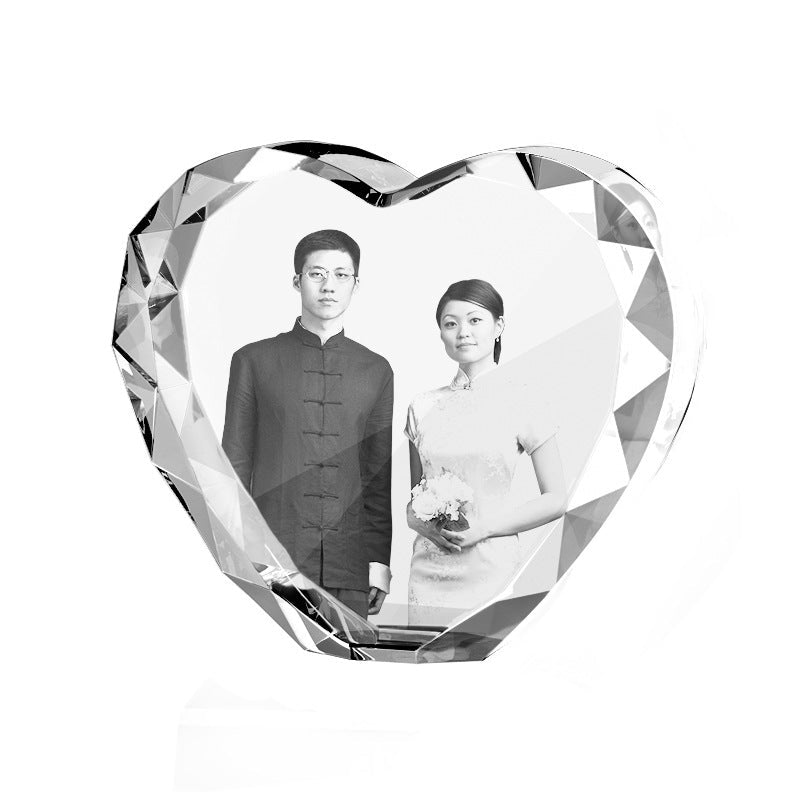 3D modeling crystal interior engraving Pujiang laser-printed three-dimensional portrait ornament gift - EverLume