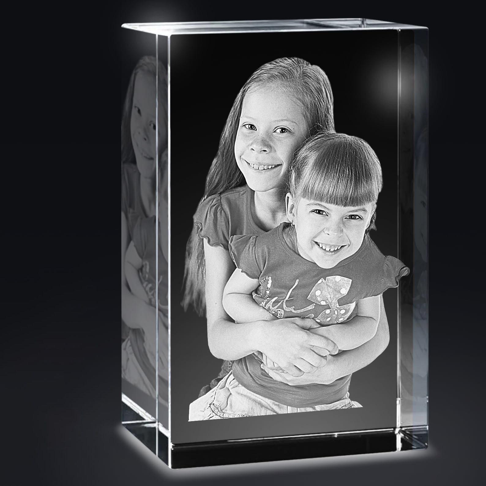 3D modeling crystal interior engraving Pujiang laser-printed three-dimensional portrait ornament gift - EverLume