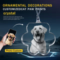 Custom Laser Engraved Crystal Photo Pendant Necklace | Memorial Gift for People, Pets & Paw Prints - EverLume